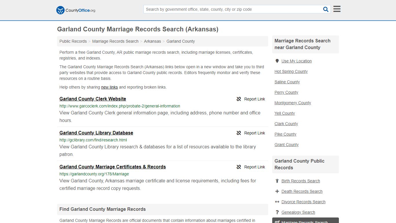 Marriage Records Search - Garland County, AR (Marriage ...